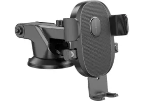 Автомобильный держатель для смартфона Borofone BH93 Black Grand one-button car holder (6941991103698)