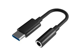 Кабель Defender USB Type-C - аудио 3.5 мм 0.11 м Black (63011)