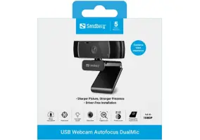 Веб-камера Sandberg Webcam Autofocus DualMic (134-38)