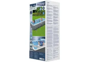 Бассейн каркасный Bestway 549x274x122 см (56465) с картриджным фильтром, тентом и лестницей