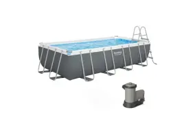 Бассейн каркасный Bestway 549x274x122 см (56465) с картриджным фильтром, тентом и лестницей