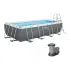 Бассейн каркасный Bestway 549x274x122 см (56465) с картриджным фильтром, тентом и лестницей