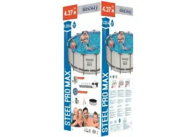 Бассейн каркасный Bestway 427х122 см (5612X) с картриджным фильтром,лестницей и тентом