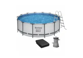 Бассейн каркасный Bestway 427х122 см (5612X) с картриджным фильтром,лестницей и тентом
