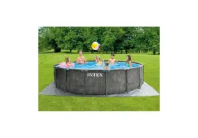 Бассейн каркасный Intex 26742 GREYWOOD (457х122см карт. фильтр, лестница, подкладка, тент)
