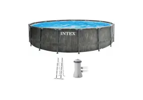 Бассейн каркасный Intex 26742 GREYWOOD (457х122см карт. фильтр, лестница, подкладка, тент)