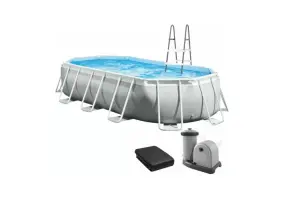 Бассейн каркасный Intex 26796 OVAL (503х274х122см карт. фильтр, лестница, подкладка, тент)
