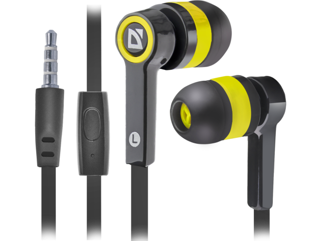 Наушники Defender Pulse 420 Black/Yellow (63421)