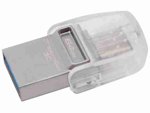 USB флеш накопитель Kingston DataTraveler microDuo 3C Silver (DTDUO3C/32GB)