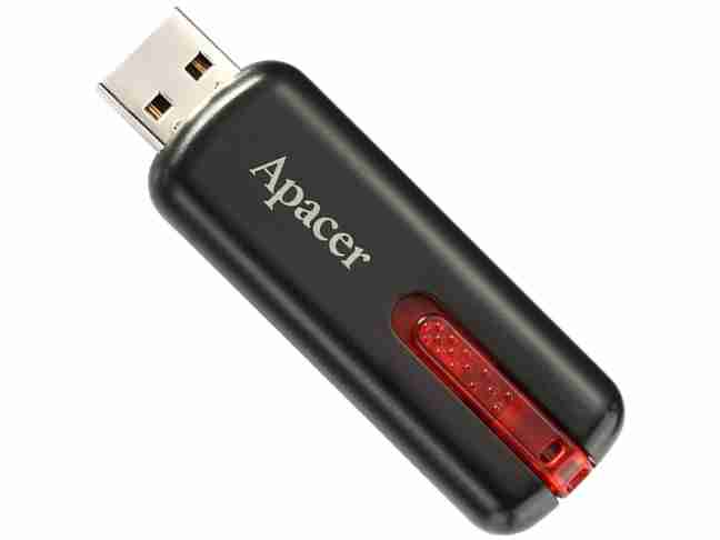 USB флеш накопитель Apacer 64GB USB 2.0 AH326 Black (AP64GAH326B-1)